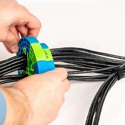 CTS-812/100 - Hook and Loop Cable Tie Strap, 8" x 1/2", Pack of 100
