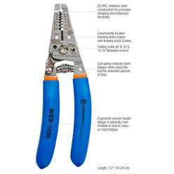 WSS-1020 - Stainless Steel Curved Wire Stripper, 10-20 AWG