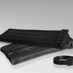 CTS-812/100 - Hook and Loop Cable Tie Strap, 8" x 1/2", Pack of 100