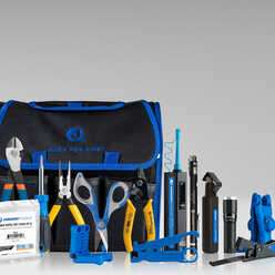 TK-150 - Fiber Prep Kit with Connector Cleaner, Fiber Cleaver, & Visual Fault Locator