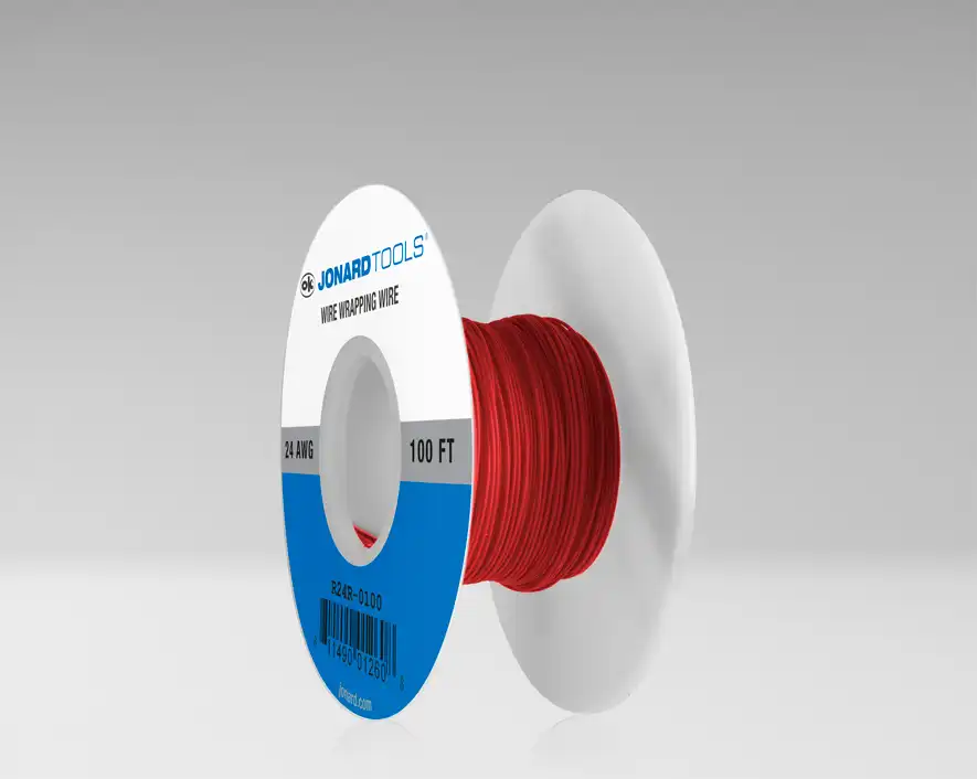 24 AWG Kynar┬« Wire, Red, 100 ft