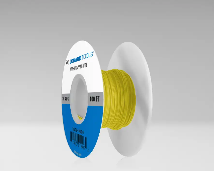 R30Y-0100 - 30 AWG Kynar┬« Wire, Yellow, 100 ft