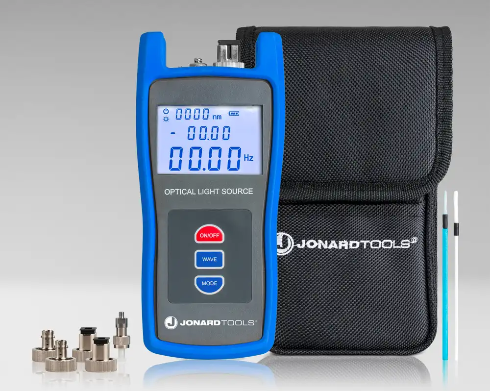 FLS-55 - Multi-mode & Single-mode Fiber Optic Light Source with FC/LC/SC (PC/UPC) Adapters