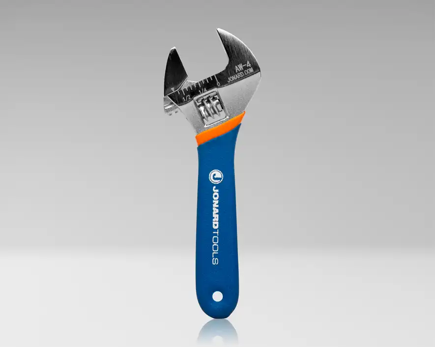 Adjustable Wrench 4" with Extra Wide Jaws