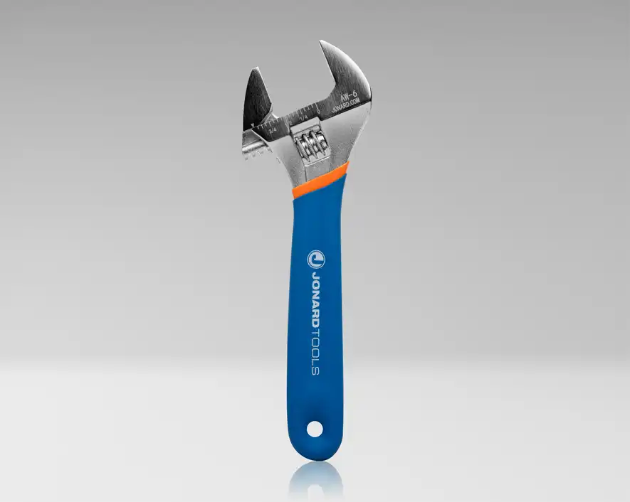 Adjustable Wrench 6" with Extra Wide Jaws