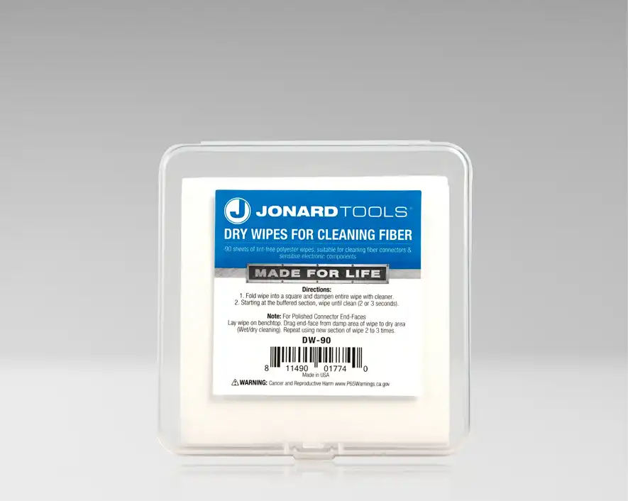 DW-90 - Dry Wipes for Cleaning Fiber