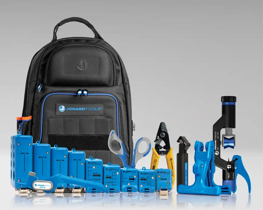 Backpack Fiber Optic Mid Span Slit & Ring Tool Kit (1.2 mm-22.6 mm)+
