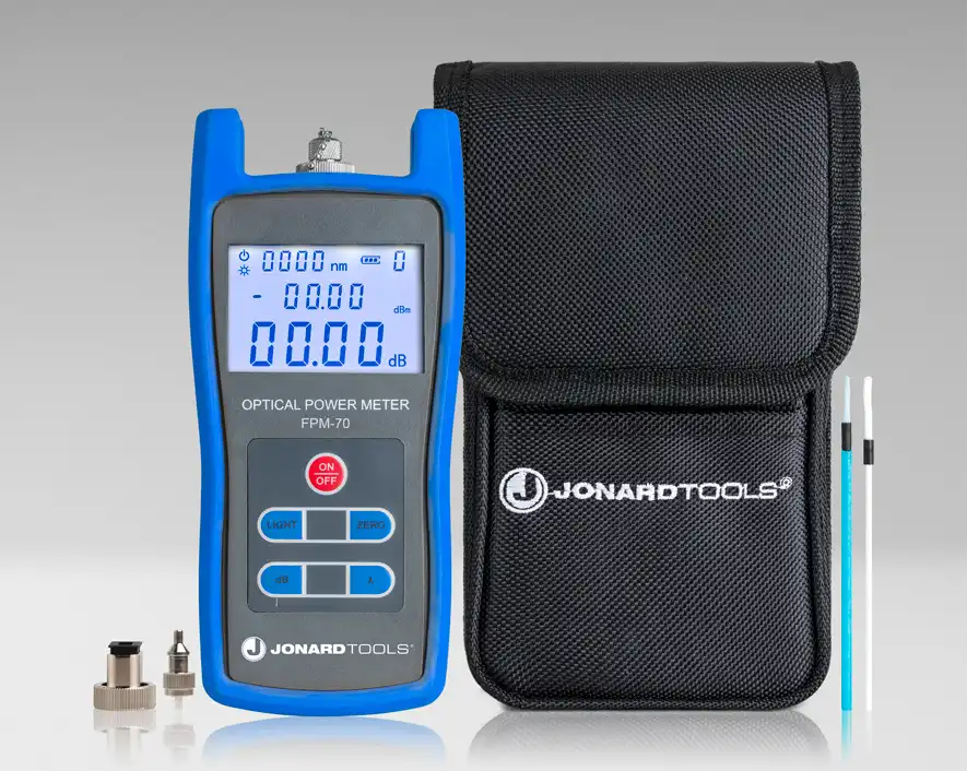 FPM-70 - Fiber Optic Power Meter (-70 to +6 dBm) with FC/SC/LC Adapters